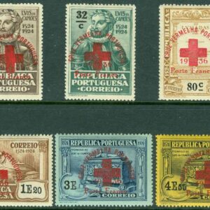 Portugal – M PF   67-72 Portofrihetsmärken för Röda Korset 1936, 6 kpl *