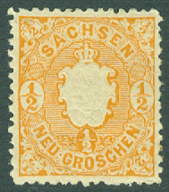 Sachsen – M   15 Statsvapen, ½ Ngr *