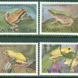 Zambia – M  470-473 Groddjur, 4 kpl **