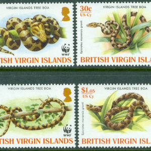 British Virgin Islands – M 1137-1140 Naturskydd, Mona-Jungfruöarnaboa, 4 kpl **
