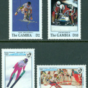 Gambia – M 1393, 1396-1398 OS i Albertville 1992, 4 ol **