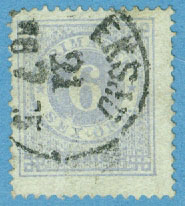 F   20h Ringtyp 6 öre t. 14. Stpl EKSJÖ 21.7.75