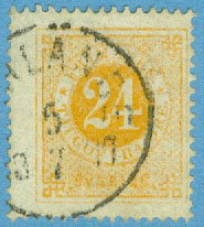 F   24 Ringtyp 24 öre t. 14, stpl BORLÄNGE 5.7 1877