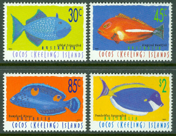 Cocos Islands - M  350-353 Fiskar, 4 kpl **