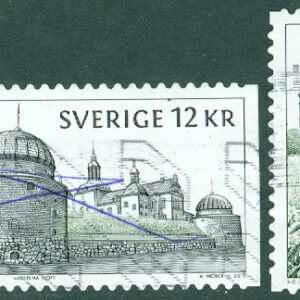 F 2756, 2760 Svenska slott, 2 ol kulspetsmak + stpl
