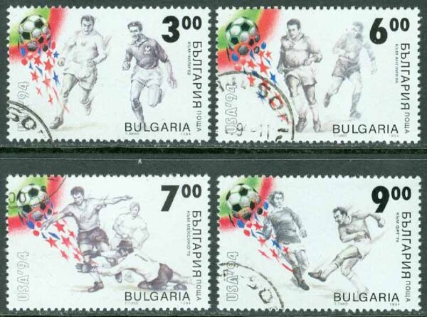 Bulgarien - M 4115-4118 VM i fotboll i USA 1994, 4 kpl stpl