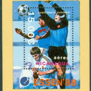 Nicaragua – M BL 178 EM i fotboll 1988, Int. Frim.utst. I Essen, block **