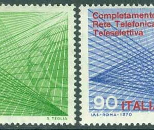 Italien – M 1323-1324 Fjärrvalsystemet för hela Italien färdigställt, 2 kpl **
