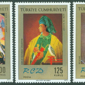 Turkiet – M 2258-2260 Målningar, regionalt samarbete Turkiet, Iran, Pakistan (RCD), 3 kpl **