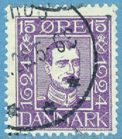 Danmark – F  205 Postverket 300 år, Christian X, 15 öre stpl