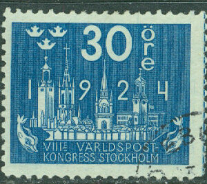 F  201a Världspostkongressen 30 öre stpl