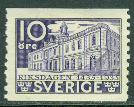 Sverige – F  241A Riksdagen 500 år, 10 öre *