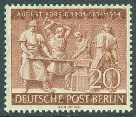 Berlin – M  125 A Borsig död 100 år, industriell lokbyggare, 1 kpl **