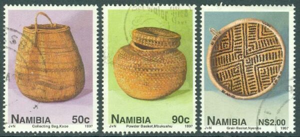 Namibia - M  850-851, 853 Korgar, 3 ol stpl