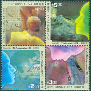 Hongkong – M 1030-1033 Informationsteknologi, 4-Block kpl **