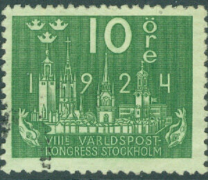 F  197 Världspostkongressen 10 öre, kt