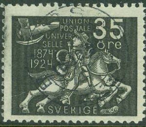 F  217 Världspostföreningen 35 öre stpl