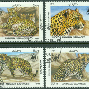 Afghanistan – M 1453-1456 Leopard – Naturskydd – WWF, 4 kpl stpl