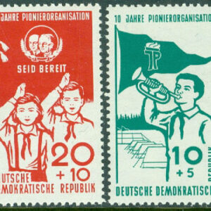 DDR – M  645-646 E Thälmanns Pionjärorganisation 10 år, 2 kpl **