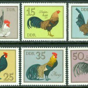 DDR – M 2394-2399 Fjäderfäraser, 6 kpl **