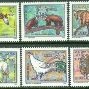 DDR – M 2522-2527 Utrotningshotade djur, 6 kpl **