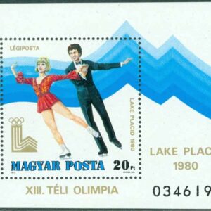 Ungern – M 3196 (BL 140 A) OS i Lake Placid 1980, block **