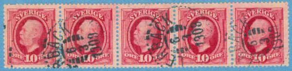 F   54 LERBÄCK 6.3 1908 (femstrip)  T län
