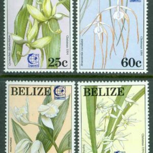 Belize – M 1150-1153 Int. Frim.utst. SINGAPORE 95, orkidéer, 4 kpl **