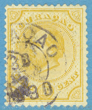 Nederländska Antillerna – Curacao – M   14 Kung Wilhelm III, 12½ C stpl