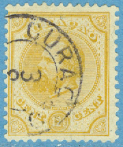 Nederländska Antillerna – Curacao – M   14 Kung Wilhelm III, 12½ C stpl