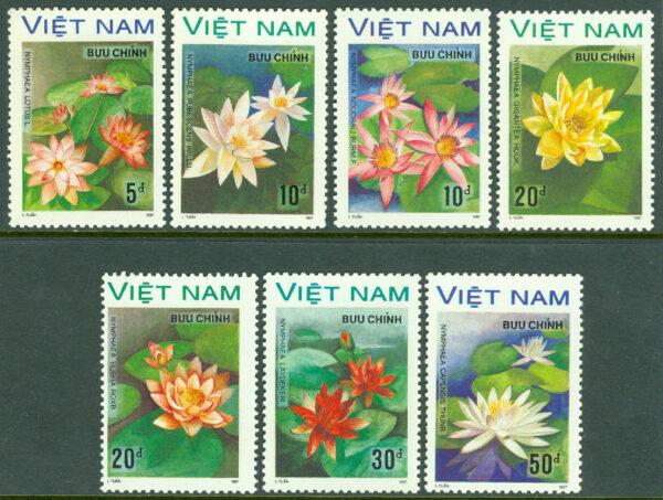 Vietnam - M 1914-1920 Näckrosor, 7 kpl (*) kt
