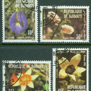 Djibouti – M  321-324 Blommor, 4 kpl stpl