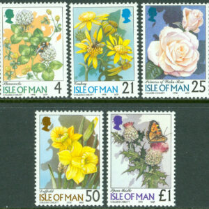 Isle of Man – M  748-750 I Blommor & Insekter, 6 kpl **
