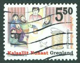 Grönland – F  424 Julfrimärke 2004, 5.50 kr stpl