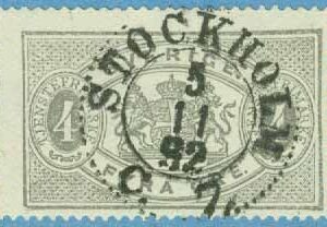 F Tj 13A. 4 öre grå t. 13, Praktstpl STOCKHOLM C 7. 5.11.92