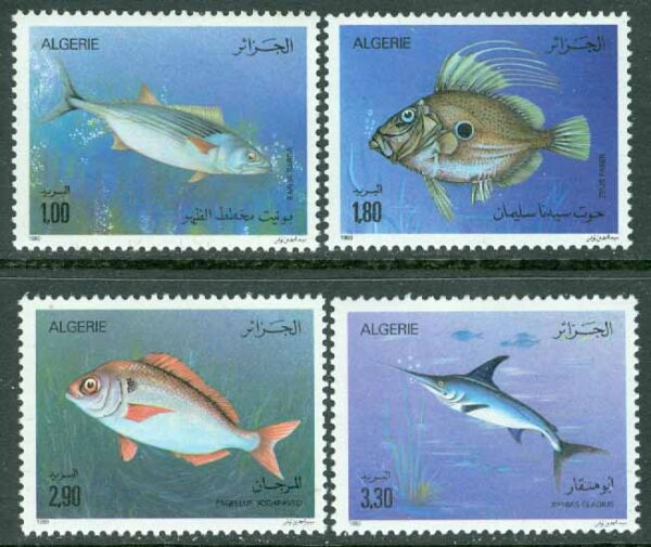 Algeriet - M 1004-1007 Fiskar, 4 kpl **