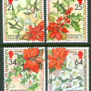 Jersey – M  916-919 Jul 1999, blommor, 4 kpl **