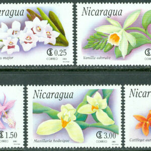 Nicaragua – M 3111-3117 Orkidéer, 7 kpl **