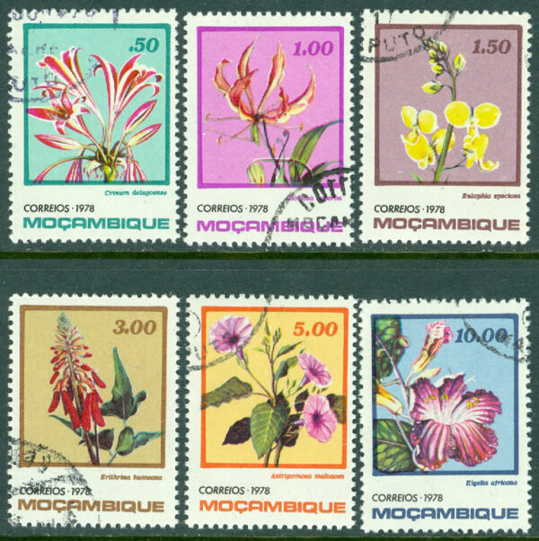 Mocambique - M  655-660 Blommor, 6 kpl stpl