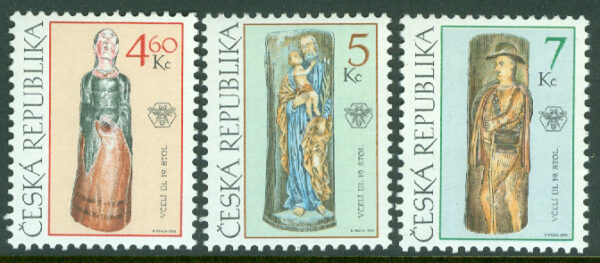 Tjeckien - M  228-230 Folkkonst, 3 kpl **