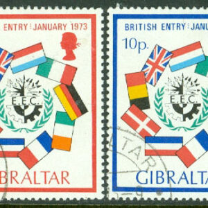 Gibraltar – M  297-298 Storbritanniens upptagande i EEC, 2 kpl stpl