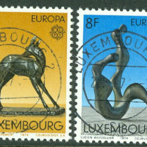 Luxemburg – M  882-883 Europa CEPT 1974. Skulpturer, 2 kpl stpl