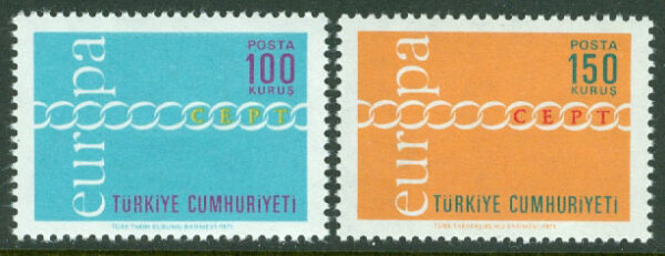 Turkiet - M 2210-2211 Europa CEPT 1971,. 2 kpl **