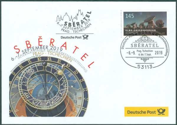 Tyskland - 2019-09-06 Minnespoststämplat brev SBERATEL, Prag