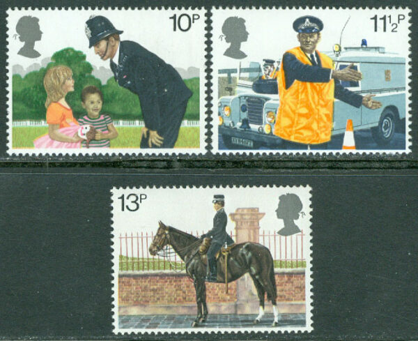 England - M  808-810 Londonpolisen 150 år, 3 ol **