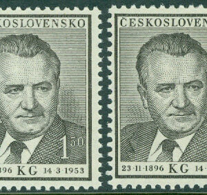 Tjeckoslovakien – M  793-794 Statspresident Klement Gottwald död, 2 kpl **