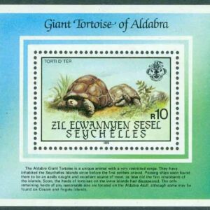 Seychellerna Yttre – M BL   4 Sköldpaddor, block **