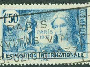 Frankrike – M  342 Världsutställningen 1937 i Paris II, 1 kpl stpl