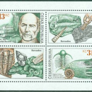 Tjeckien – M  221-222 Joachim Barrande, fransk geolog och paleontolog, miniark kpl **