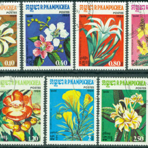 Kambodja – M  591-597 Flora, blommor, 7 kpl stpl